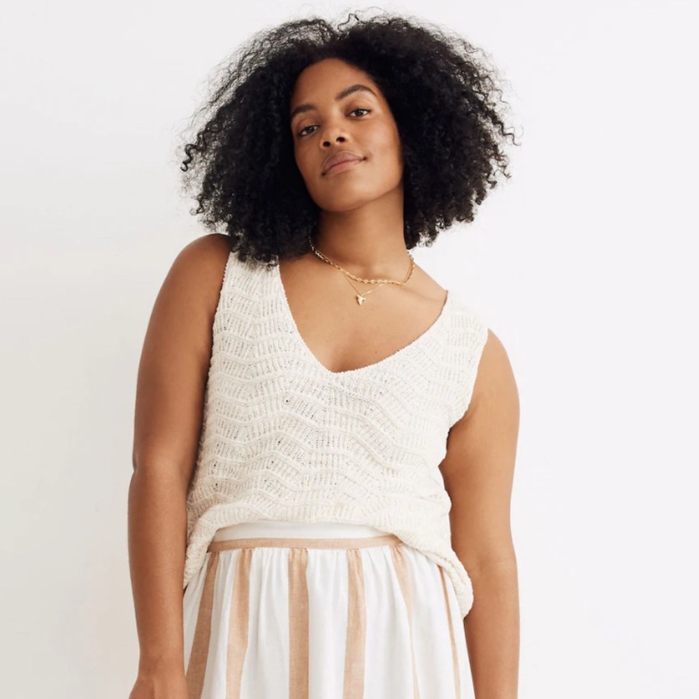 Madewell crocheted sweater tank